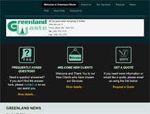 Tablet Screenshot of greenlandwaste.ca